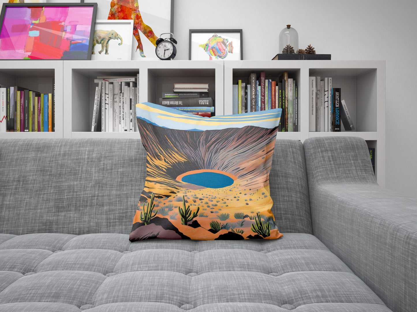 Ubehebe Crater In Death Valley National Park, California Pillow Case, Usa Travel Pillow, Soft Pillow, Colorful Pillow Case, Square Pillow