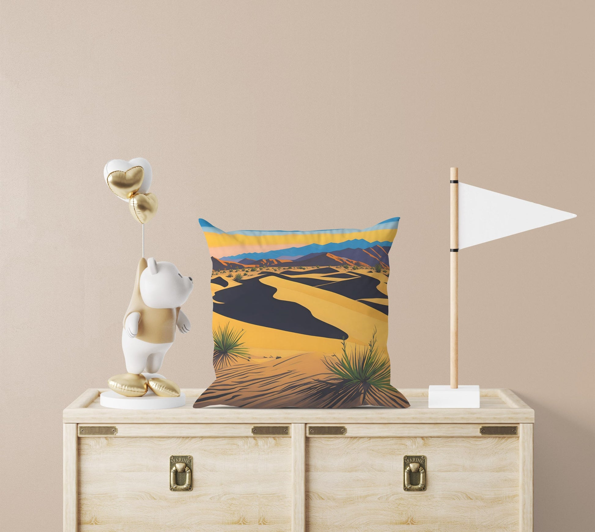 Mesquite Flat Sand Dunes In Death Valley National Park, California Pillow Case, Usa Travel Pillow, 24X24 Pillow Case, Indoor Pillow Cases