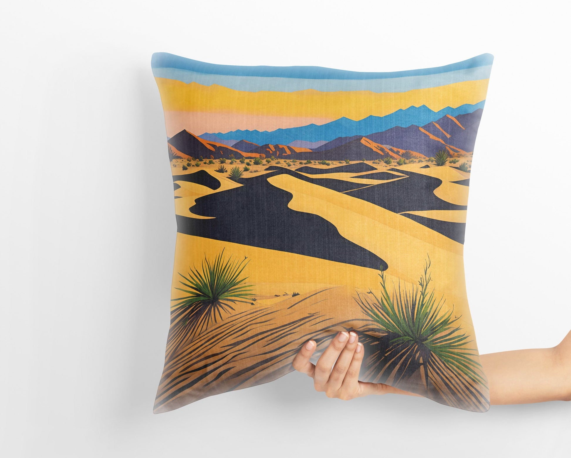 Mesquite Flat Sand Dunes In Death Valley National Park, California Pillow Case, Usa Travel Pillow, 24X24 Pillow Case, Indoor Pillow Cases