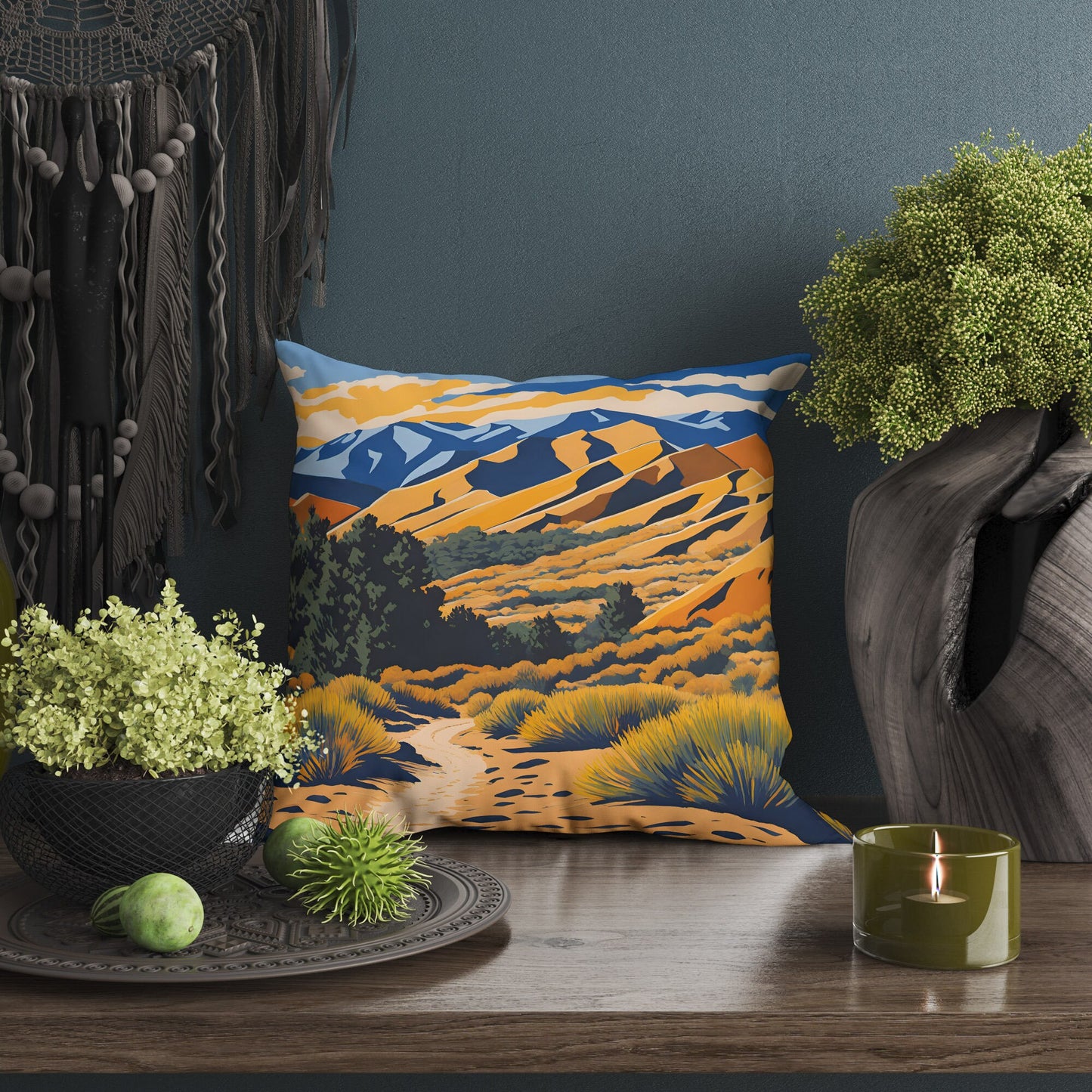 Mosca Pass Trail In Great Sand Dunes National Park, Colorado Throw Pillow, Usa Travel Pillow, Soft Pillow Cases, 18 X 18 Pillow Covers