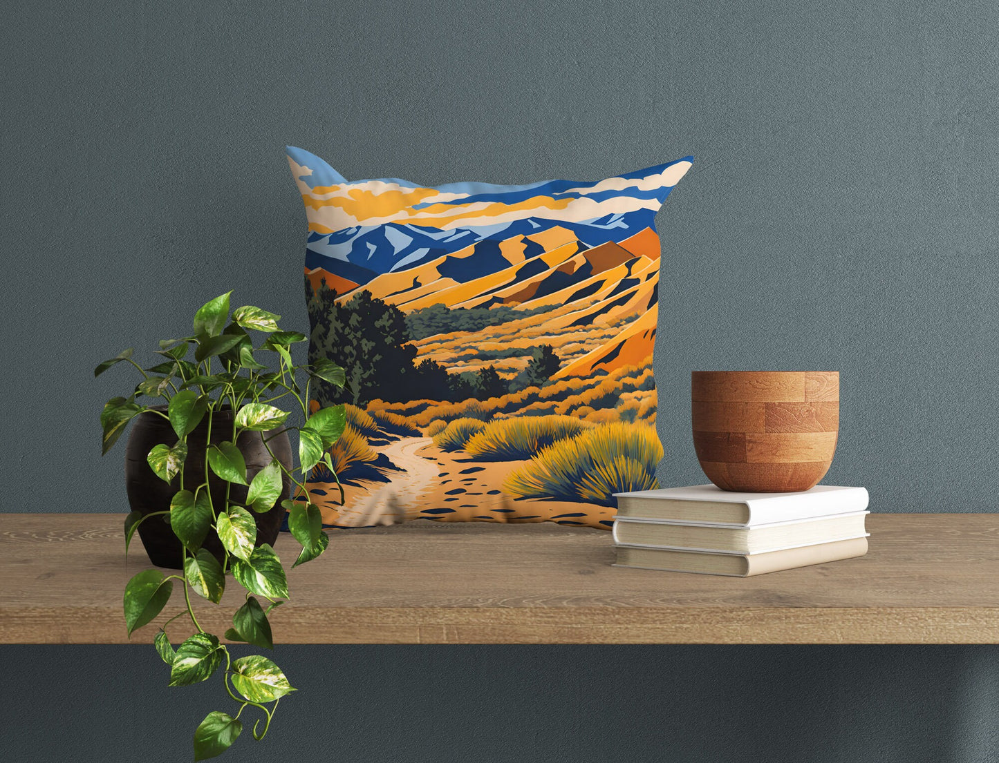 Mosca Pass Trail In Great Sand Dunes National Park, Colorado Throw Pillow, Usa Travel Pillow, Soft Pillow Cases, 18 X 18 Pillow Covers