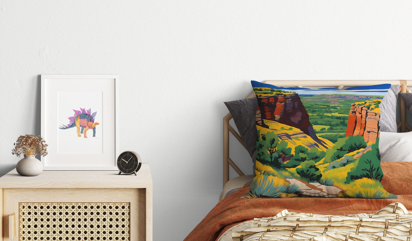 Theodore Roosevelt National Park Toss Pillow, Usa Travel Pillow, Art Pillow, Large Pillow Cases, Playroom Decor, Girl Pillow