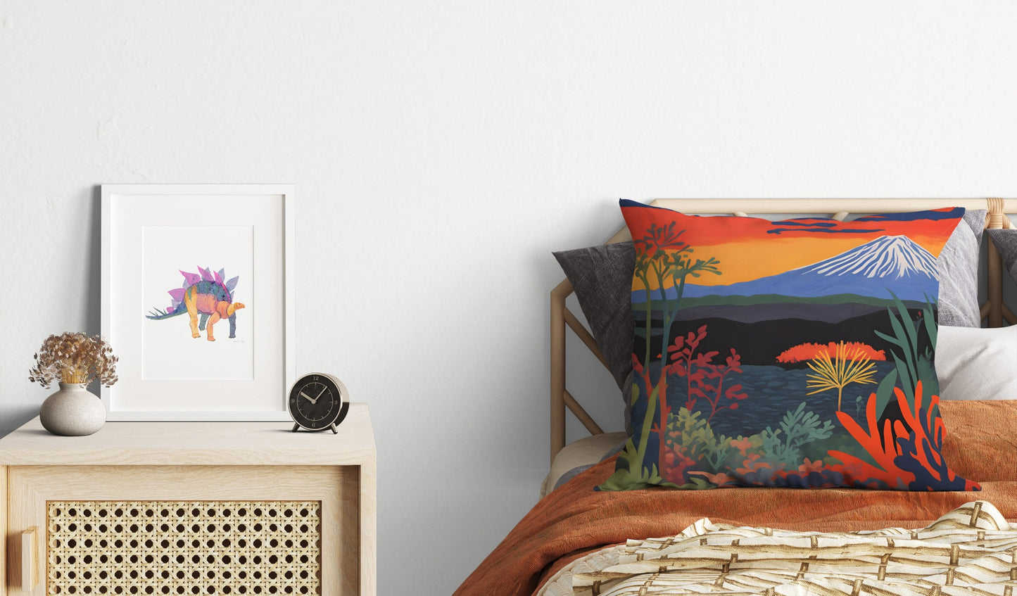 Volcanoes National Park Throw Pillow, Usa Travel Pillow, Soft Pillow Cases, Colorful Pillow Case, Fashion, 20X20 Pillow Cover