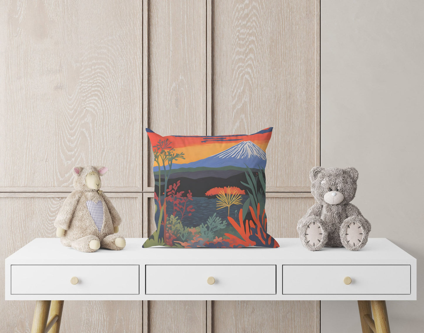 Volcanoes National Park Throw Pillow, Usa Travel Pillow, Soft Pillow Cases, Colorful Pillow Case, Fashion, 20X20 Pillow Cover