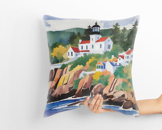 Acadia National Park, Maine Toss Pillow, Usa Travel Pillow, Art Pillow, Fashion, 18 X 18 Pillow Covers, Housewarming Gift, Sofa Pillows