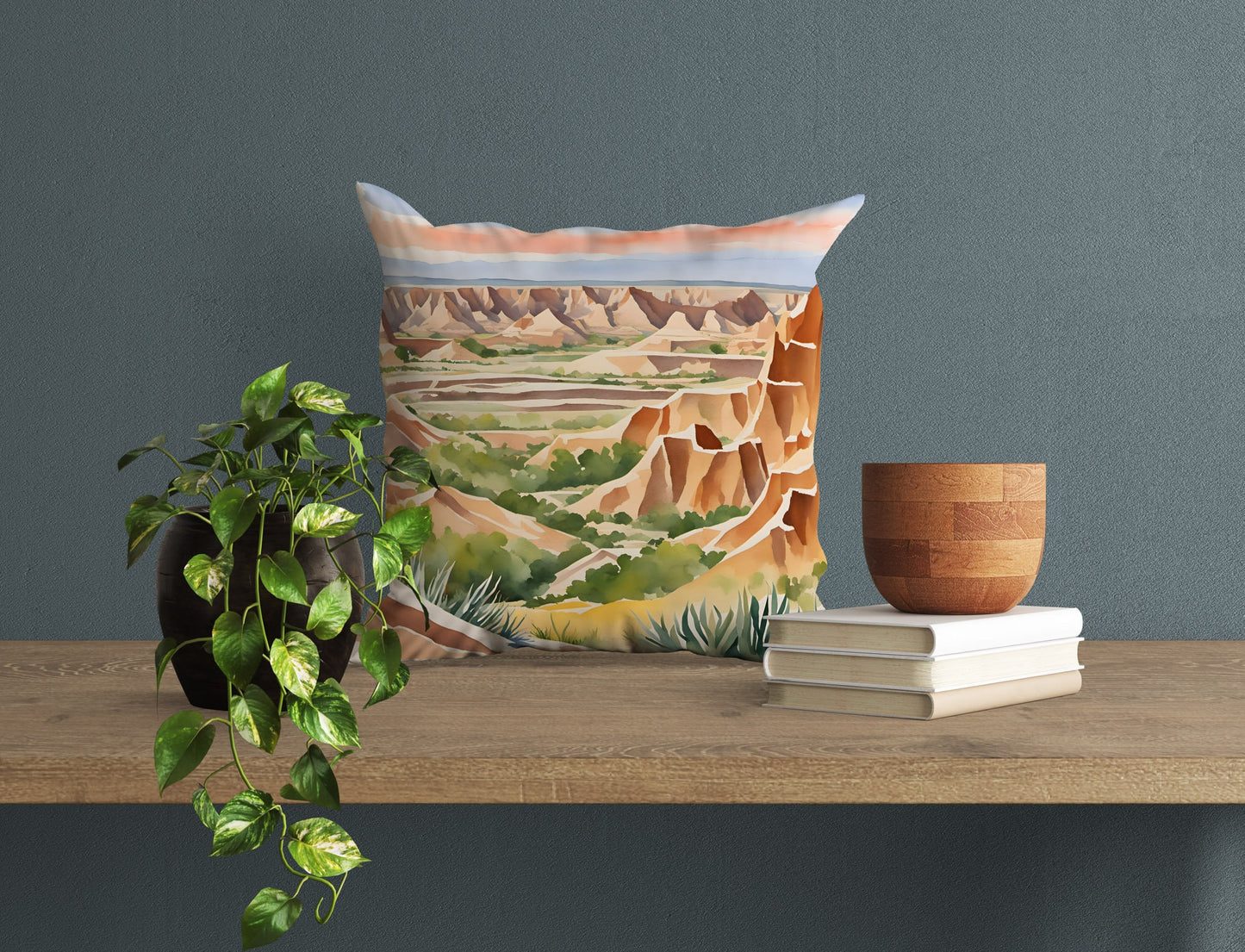 Badlands National Park, South Dakota Tapestry Pillows, Usa Travel Pillow, Artist Pillow, Colorful Pillow Case, Beautiful Pillow