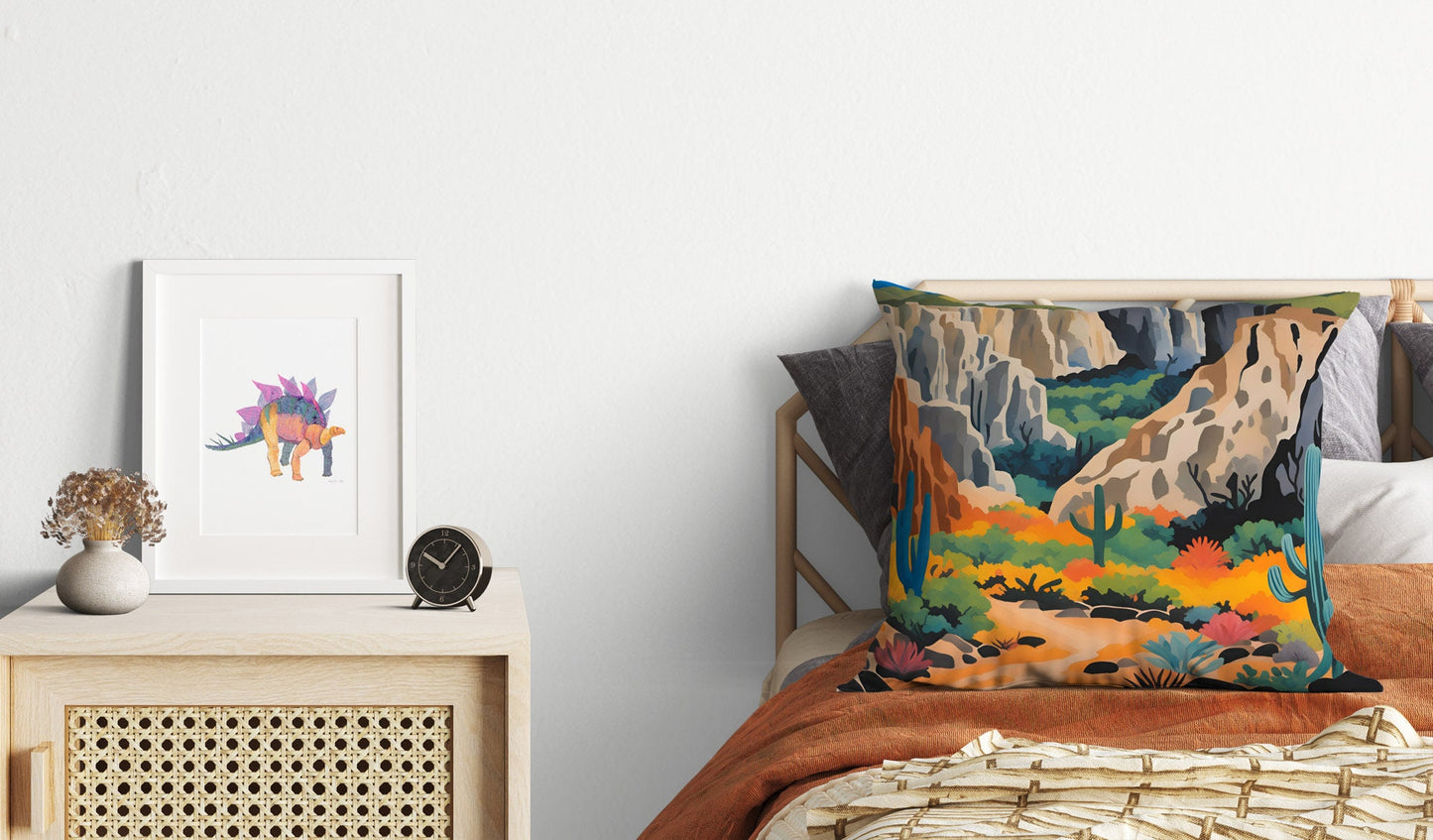 Carlsbad Caverns National Park, Throw Pillow Cover, Usa Travel Pillow, Comfortable, Colorful Pillow Case, 24X24 Pillow Case, Gift For Parent