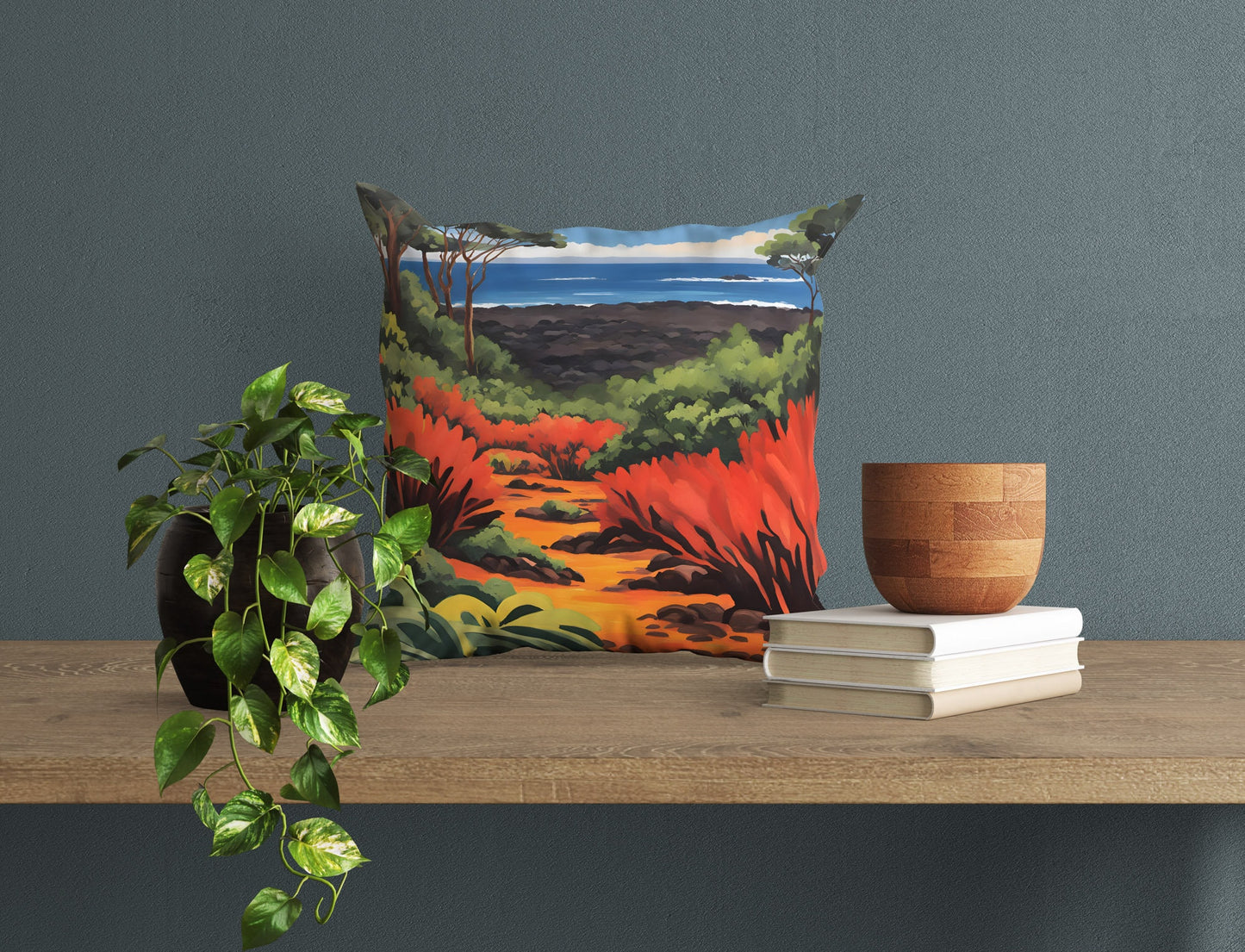 Hawaii Volcanoes National Park, Toss Pillow, Usa Travel Pillow, Artist Pillow, Modern Pillow, Large Pillow Cases, Playroom Decor