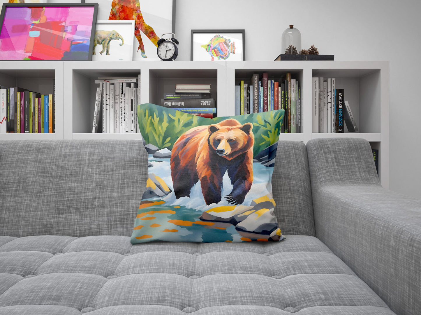 Katmai National Park Alaska Throw Pillow Cover, Usa Travel Pillow, Comfortable, 18 X 18 Pillow Covers, Farmhouse Pillow, Pillow Cases Kids
