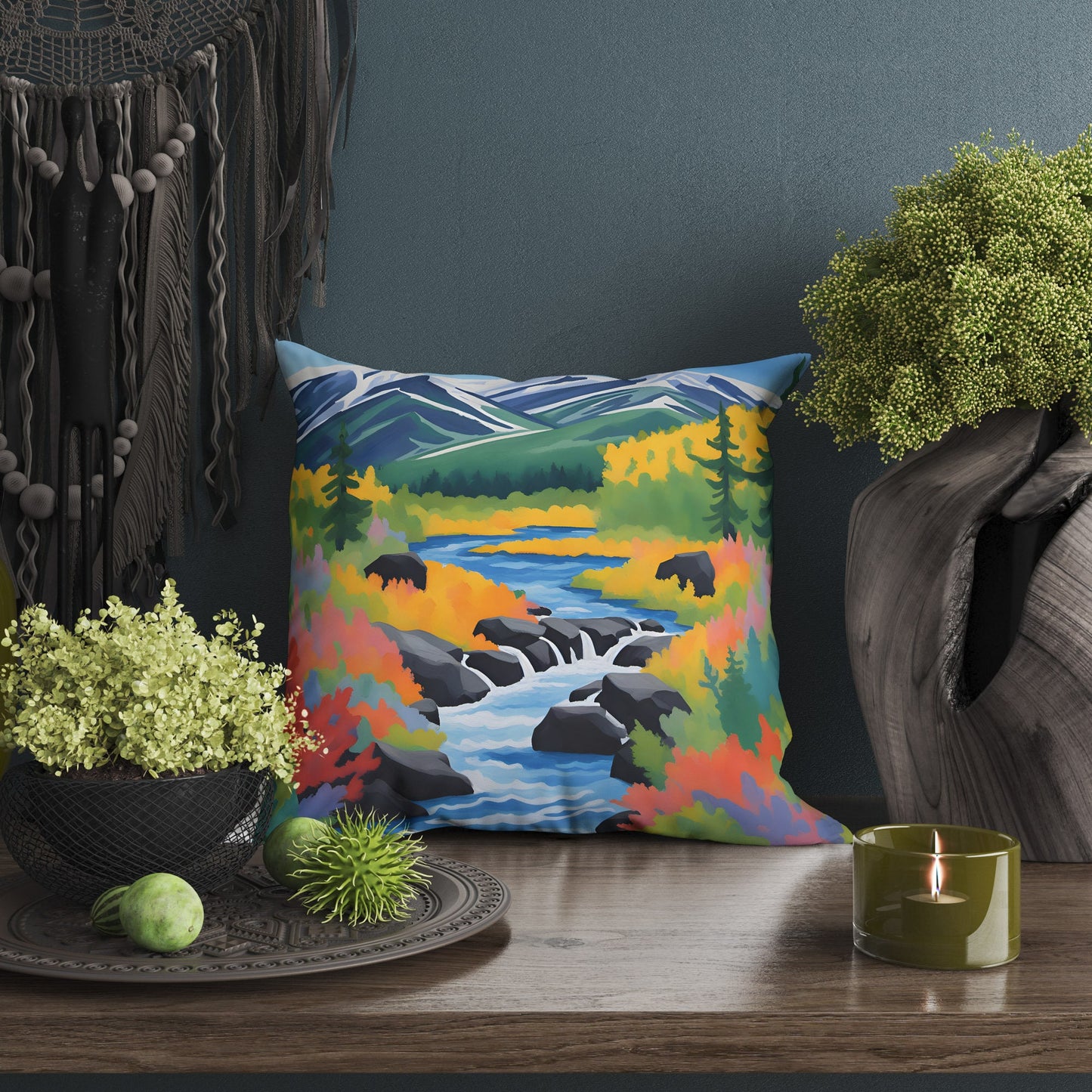 Katmai National Park Alaska Toss Pillow, Usa Travel Pillow, Comfortable, Colorful Pillow Case, 16X16 Case, Gift For Parents, Sofa Pillows