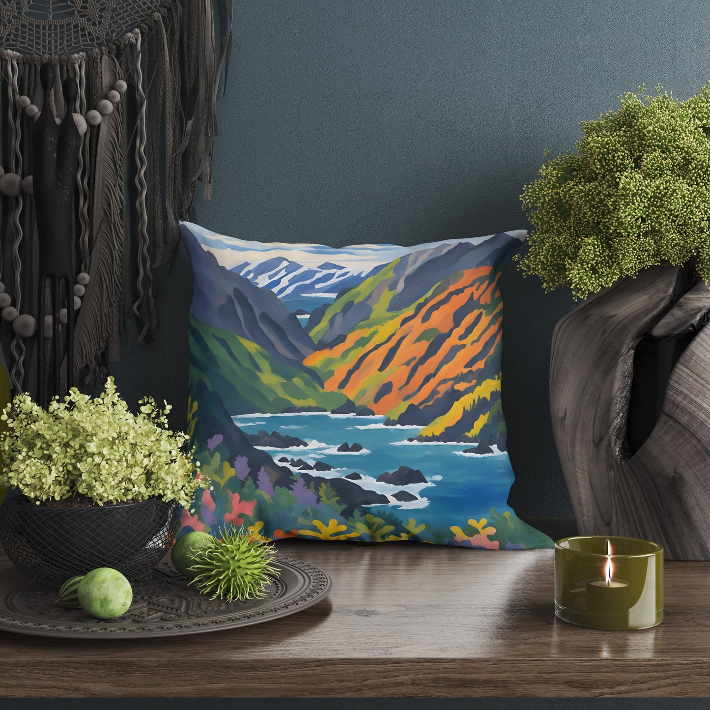 Kenai Fjords National Park, Alaska Toss Pillow, Usa Travel Pillow, Artist Pillow, Contemporary Pillow, Square Pillow, Playroom Decor