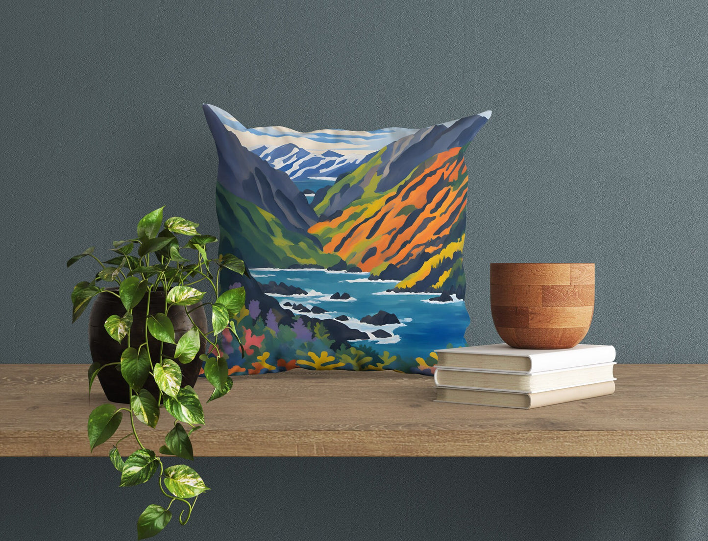 Kenai Fjords National Park, Alaska Toss Pillow, Usa Travel Pillow, Artist Pillow, Contemporary Pillow, Square Pillow, Playroom Decor