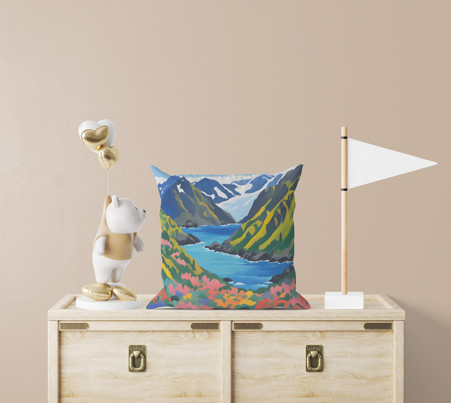 Kenai Fjords National Park Alaska, Toss Pillow, Usa Travel Pillow, Contemporary Pillow, 20X20 Pillow Cover, Farmhouse Pillow, Abstract Decor