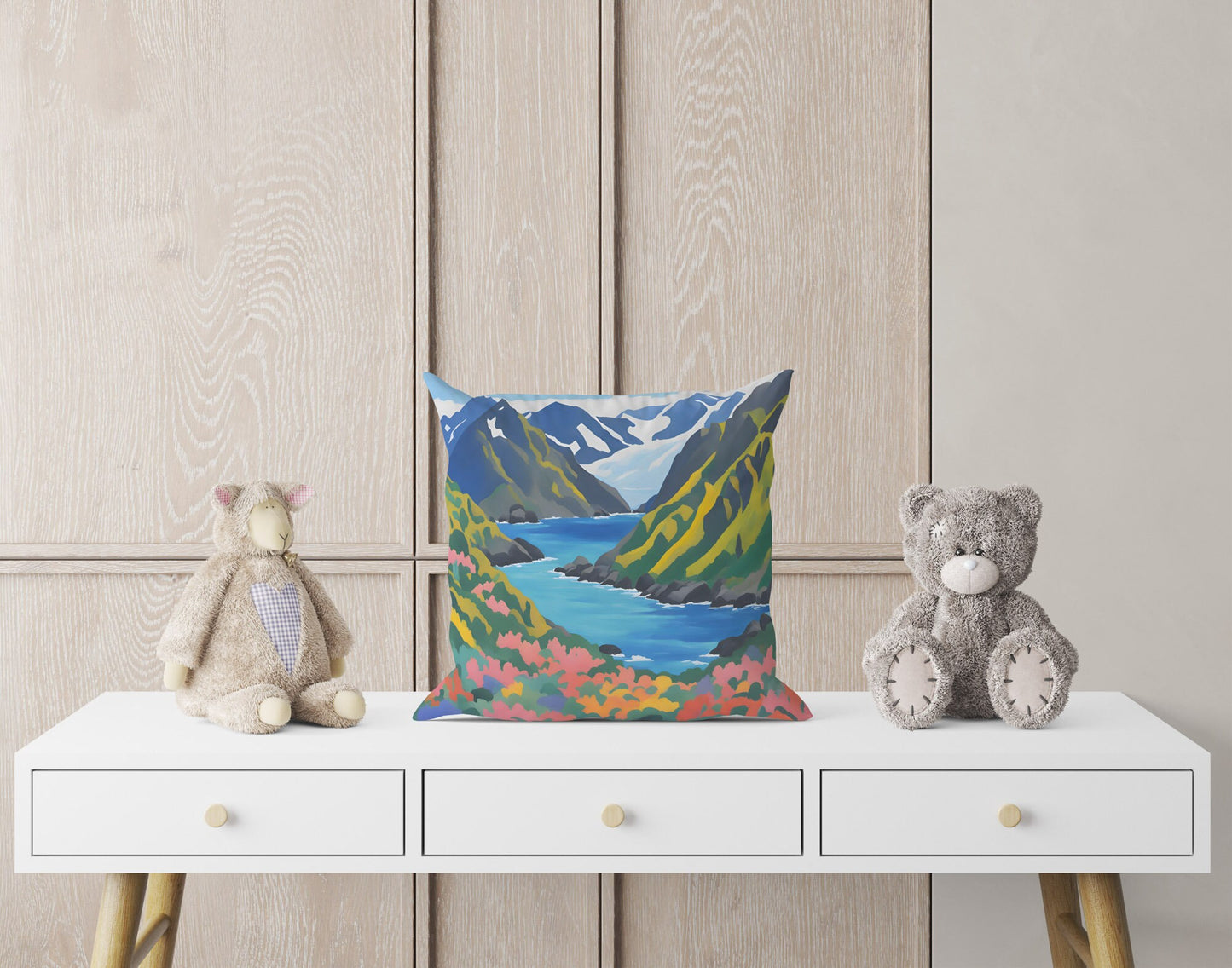 Kenai Fjords National Park Alaska, Toss Pillow, Usa Travel Pillow, Contemporary Pillow, 20X20 Pillow Cover, Farmhouse Pillow, Abstract Decor