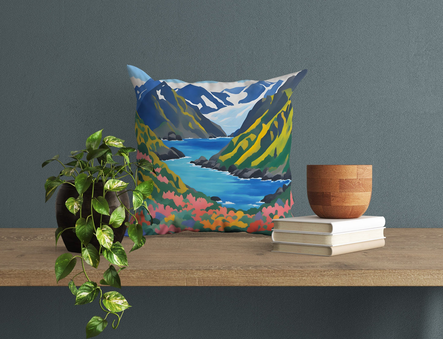 Kenai Fjords National Park Alaska, Toss Pillow, Usa Travel Pillow, Contemporary Pillow, 20X20 Pillow Cover, Farmhouse Pillow, Abstract Decor