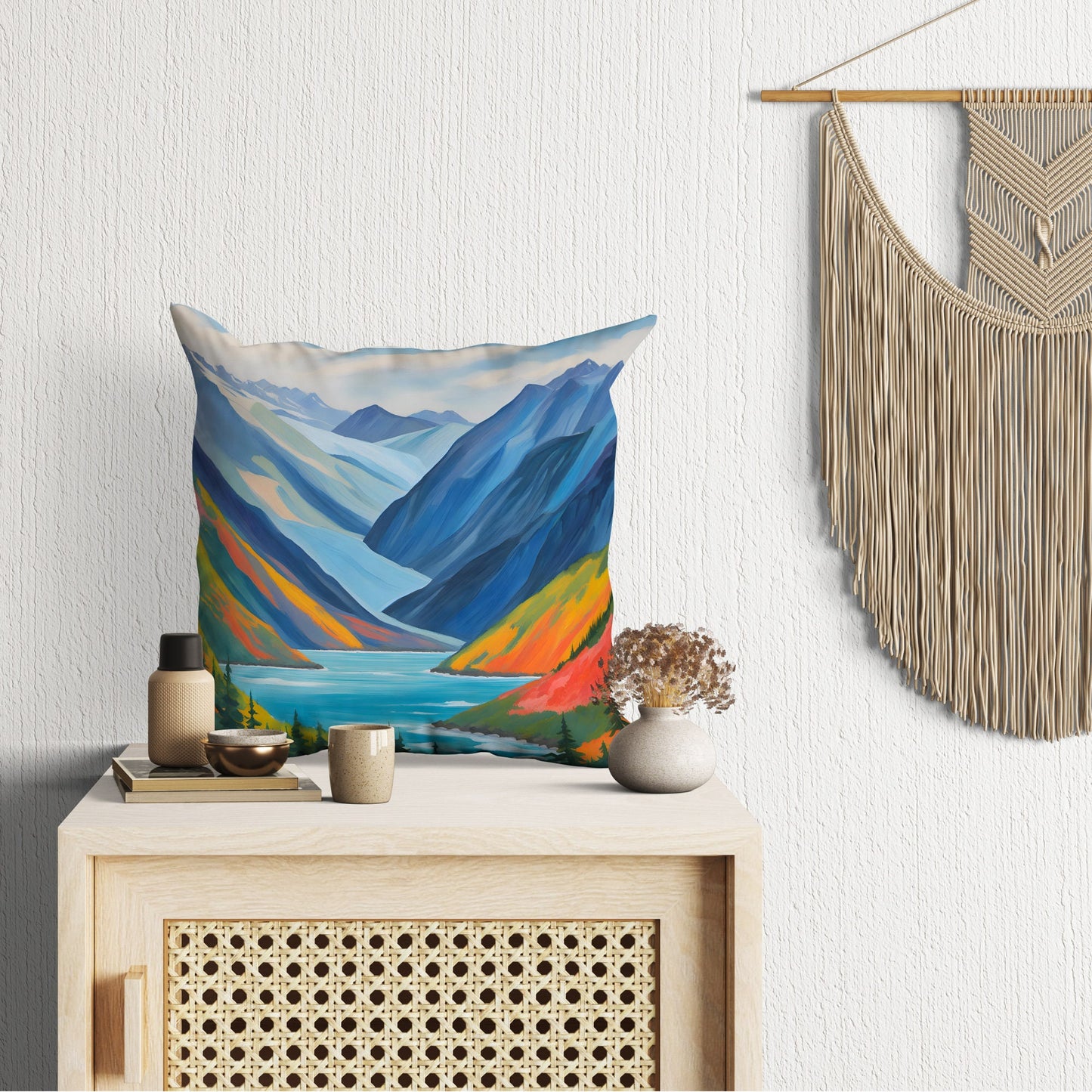 Spectacular Fjords In Glacier Bay National Park, Alaska Tapestry Pillows, Usa Travel Pillow, Modern Pillow, 24X24 Pillow Case, Housewarming