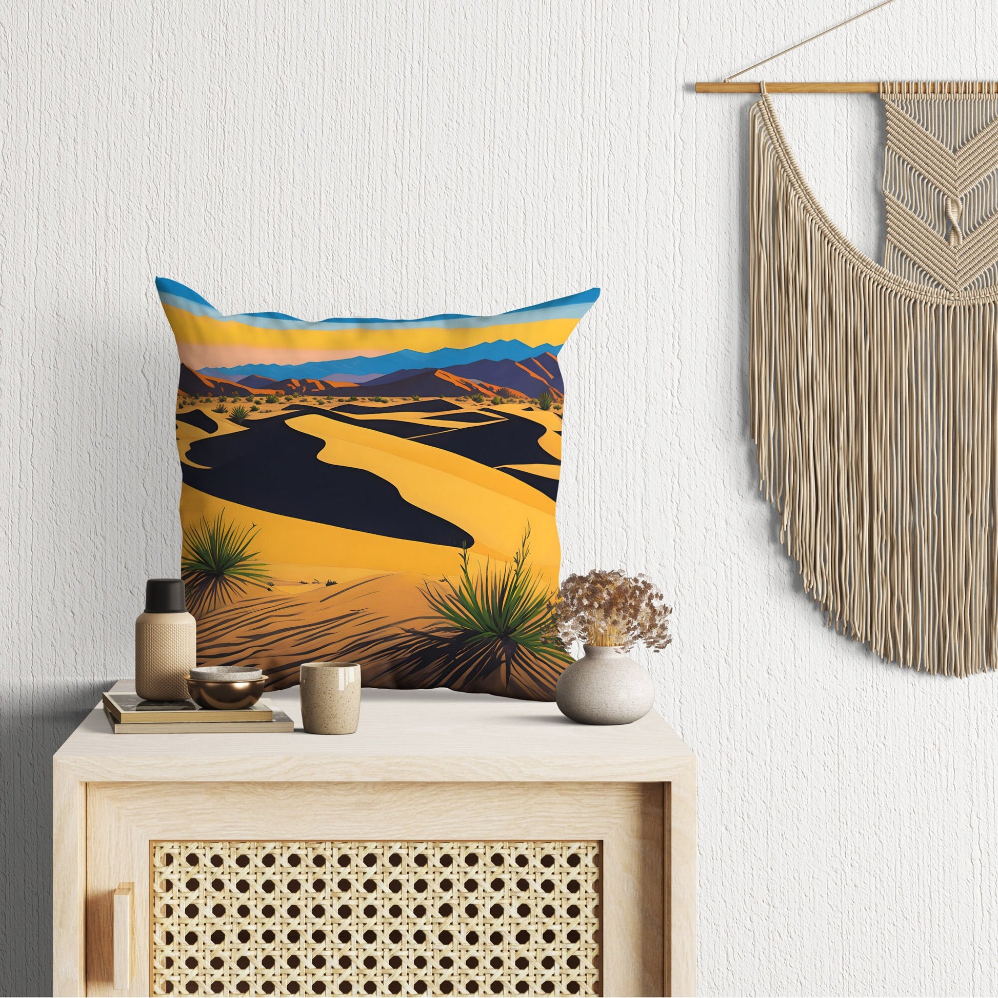 Mesquite Flat Sand Dunes In Death Valley National Park, California Pillow Case, Usa Travel Pillow, 24X24 Pillow Case, Indoor Pillow Cases