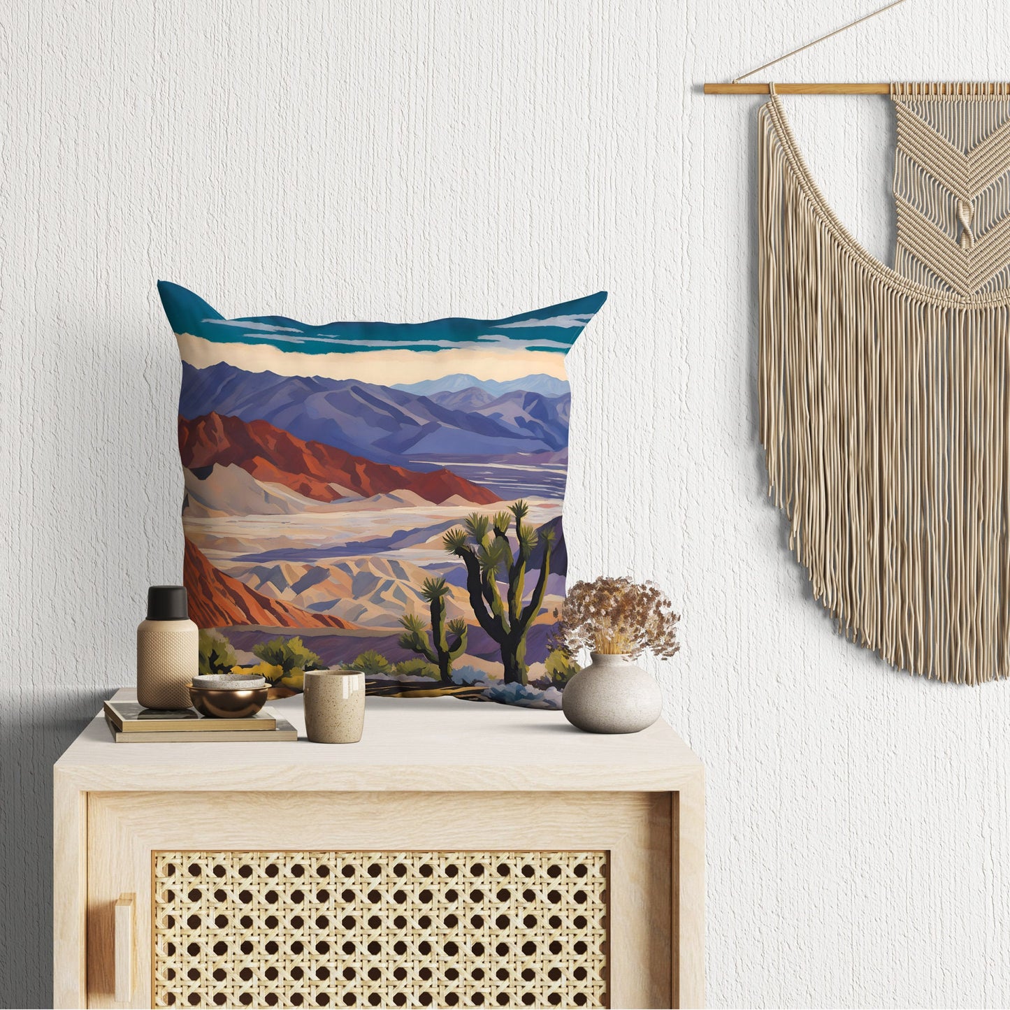 Dante'S View In Death Valley National Park, California Throw Pillow Cover, Usa Travel Pillow, Fashion, Pillow Covers 20X20, Playroom Decor