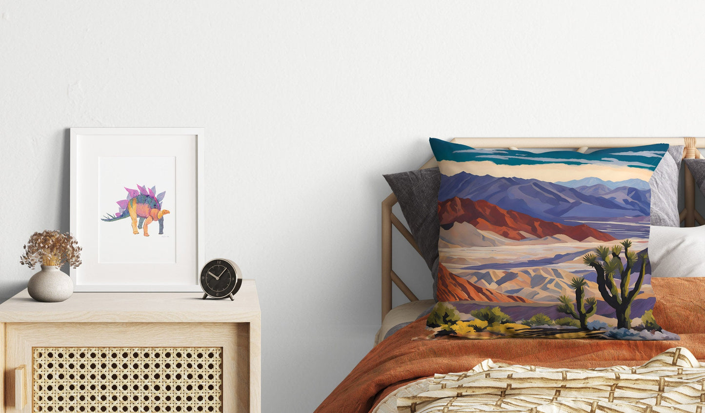 Dante'S View In Death Valley National Park, California Throw Pillow Cover, Usa Travel Pillow, Fashion, Pillow Covers 20X20, Playroom Decor