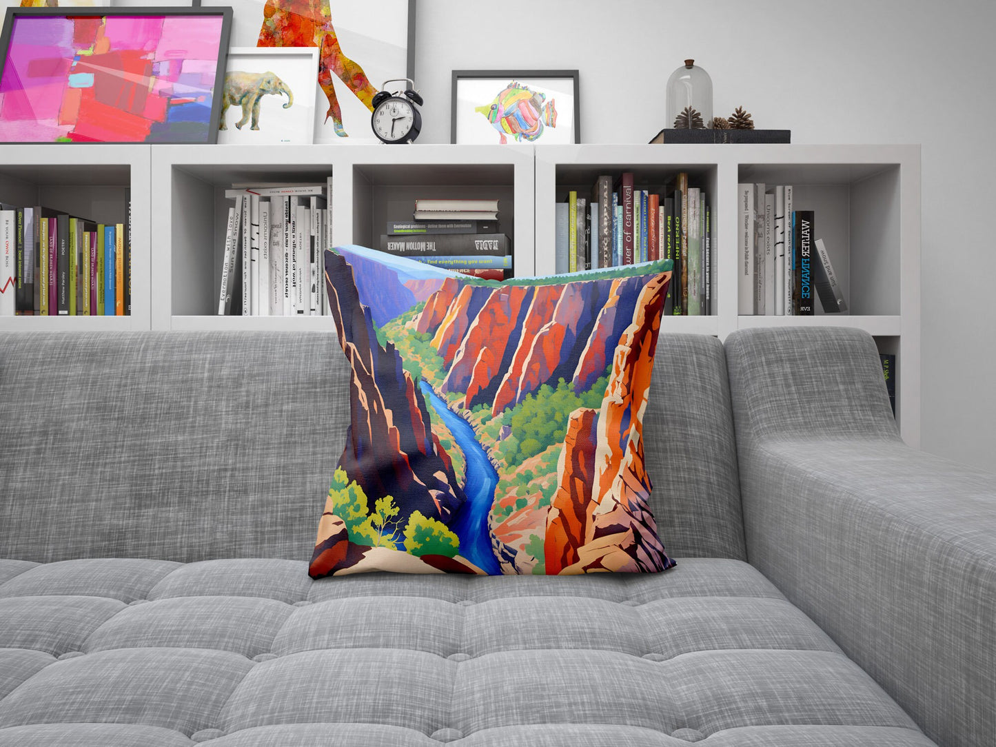 North Rim Chasm View In Black Canyon Of The Gunnison National Park, Colorado Throw Pillow Cover, Usa Travel Pillow, Large Pillow Cases