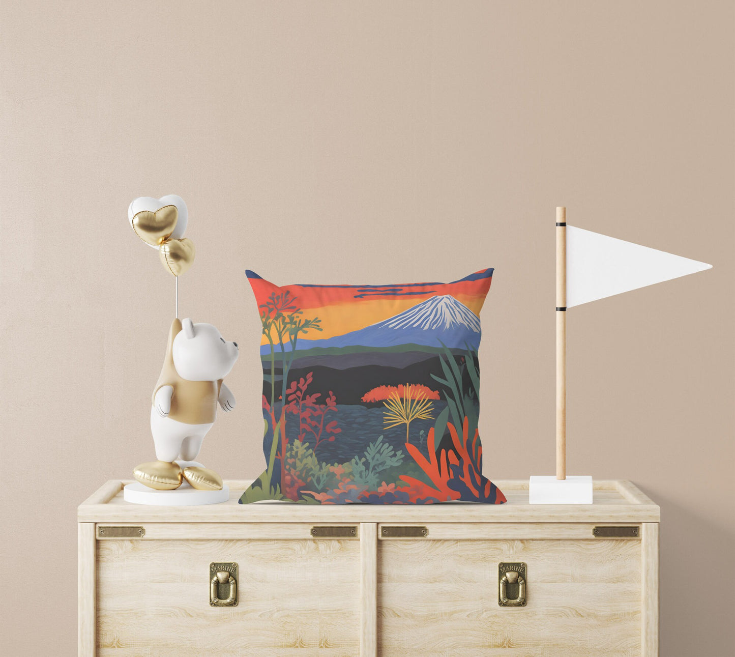 Volcanoes National Park Throw Pillow, Usa Travel Pillow, Soft Pillow Cases, Colorful Pillow Case, Fashion, 20X20 Pillow Cover