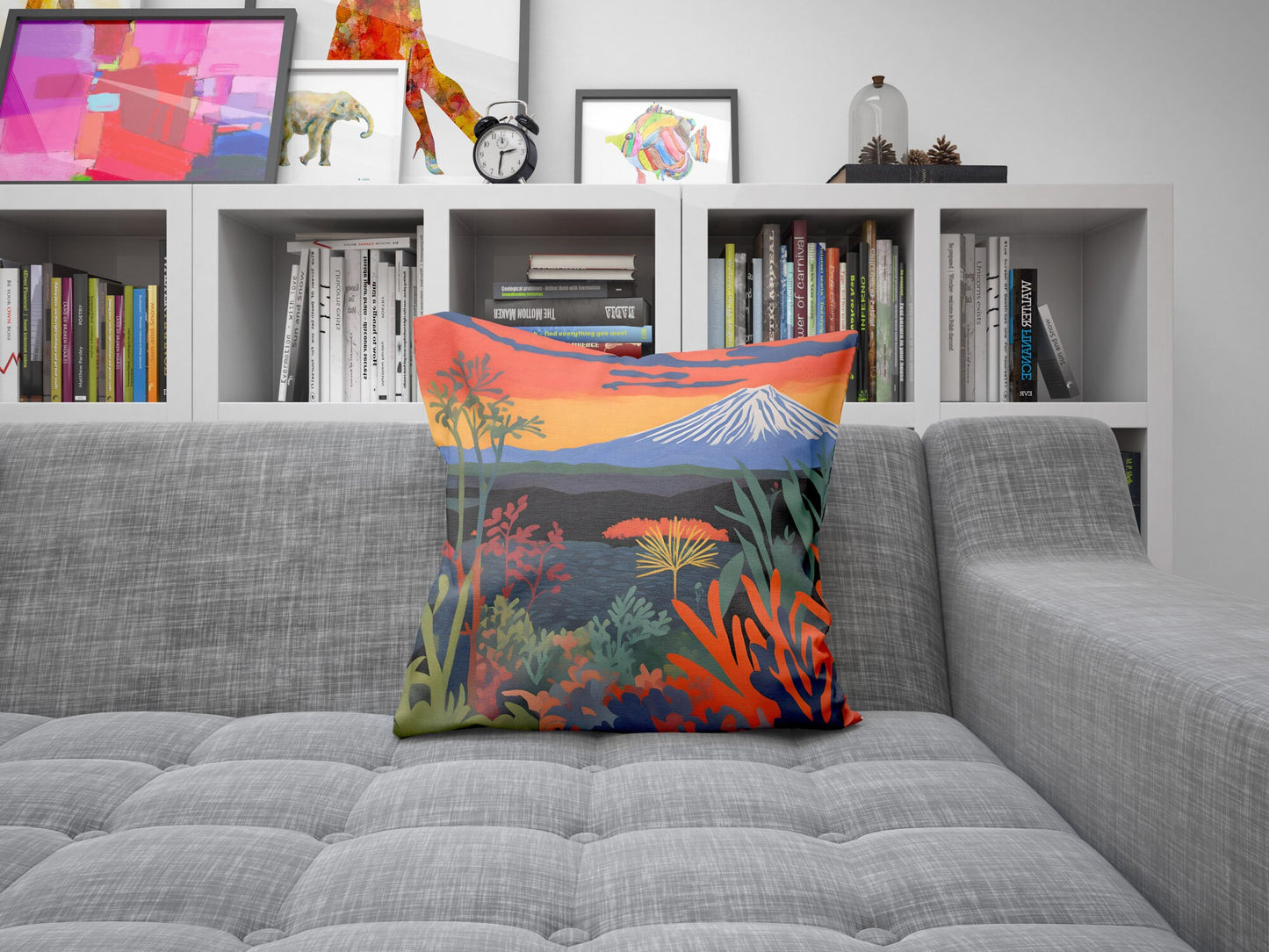 Volcanoes National Park Throw Pillow, Usa Travel Pillow, Soft Pillow Cases, Colorful Pillow Case, Fashion, 20X20 Pillow Cover