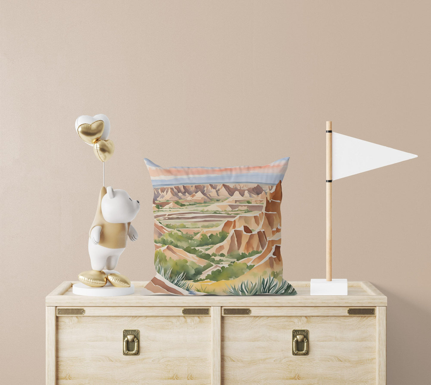 Badlands National Park, South Dakota Tapestry Pillows, Usa Travel Pillow, Artist Pillow, Colorful Pillow Case, Beautiful Pillow