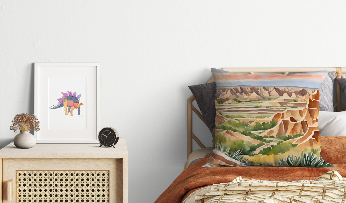 Badlands National Park, South Dakota Tapestry Pillows, Usa Travel Pillow, Artist Pillow, Colorful Pillow Case, Beautiful Pillow