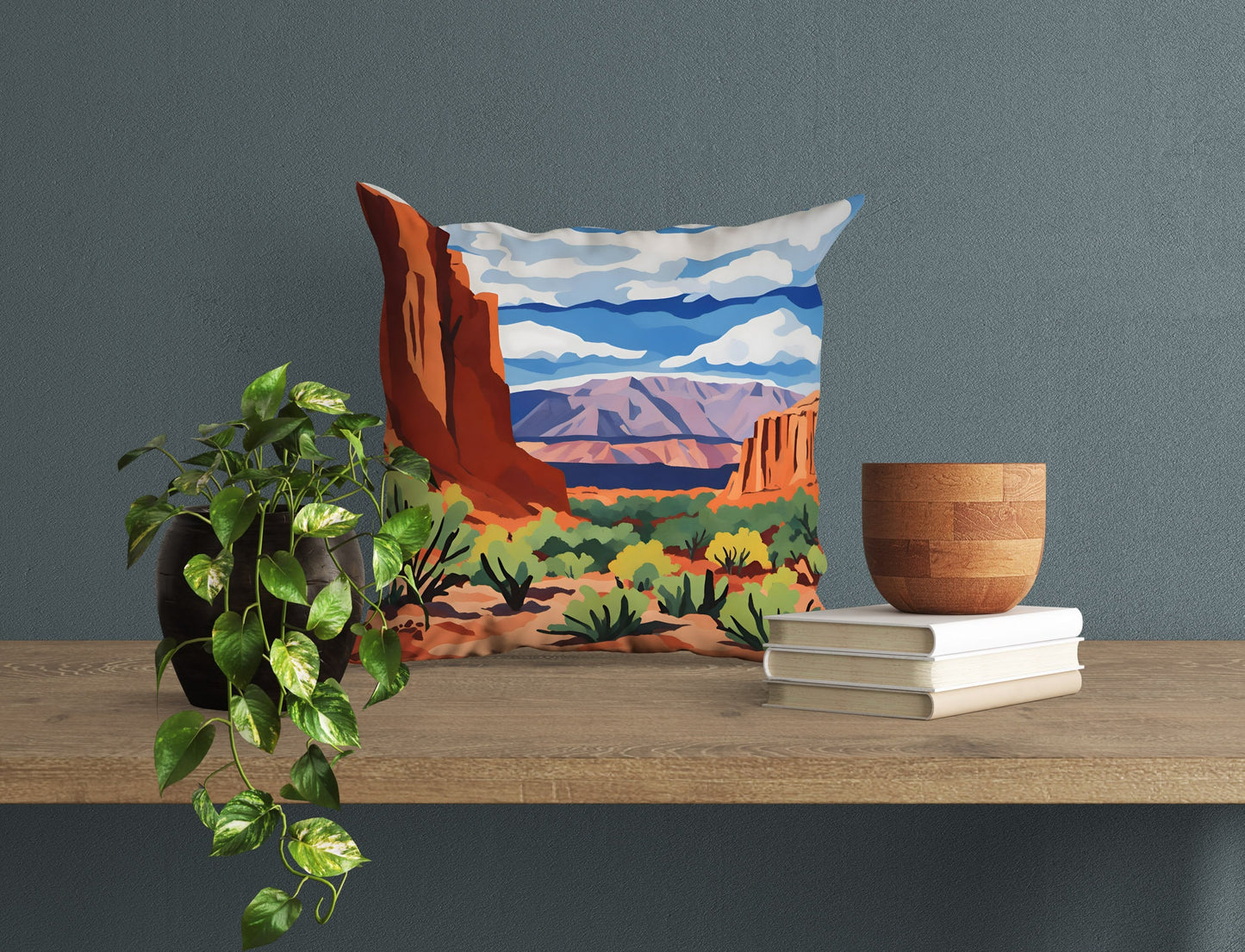 Capitol Reef National Park Pillow Case, Usa Travel Pillow, Art Pillow, Colorful Pillow Case, Modern Pillow, 24X24 Pillow Case, Holiday Gift