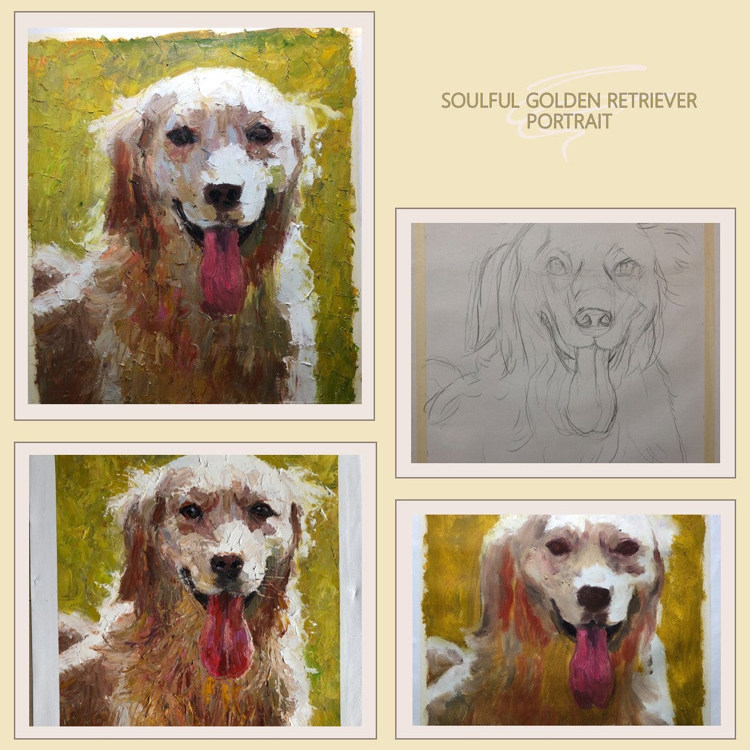 From Vision to Vivid Reality: Crafting a Soulful Golden Retriever Portrait