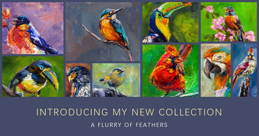 A Flurry of Feathers: Introducing My New Collection of Miniature Bird Paintings