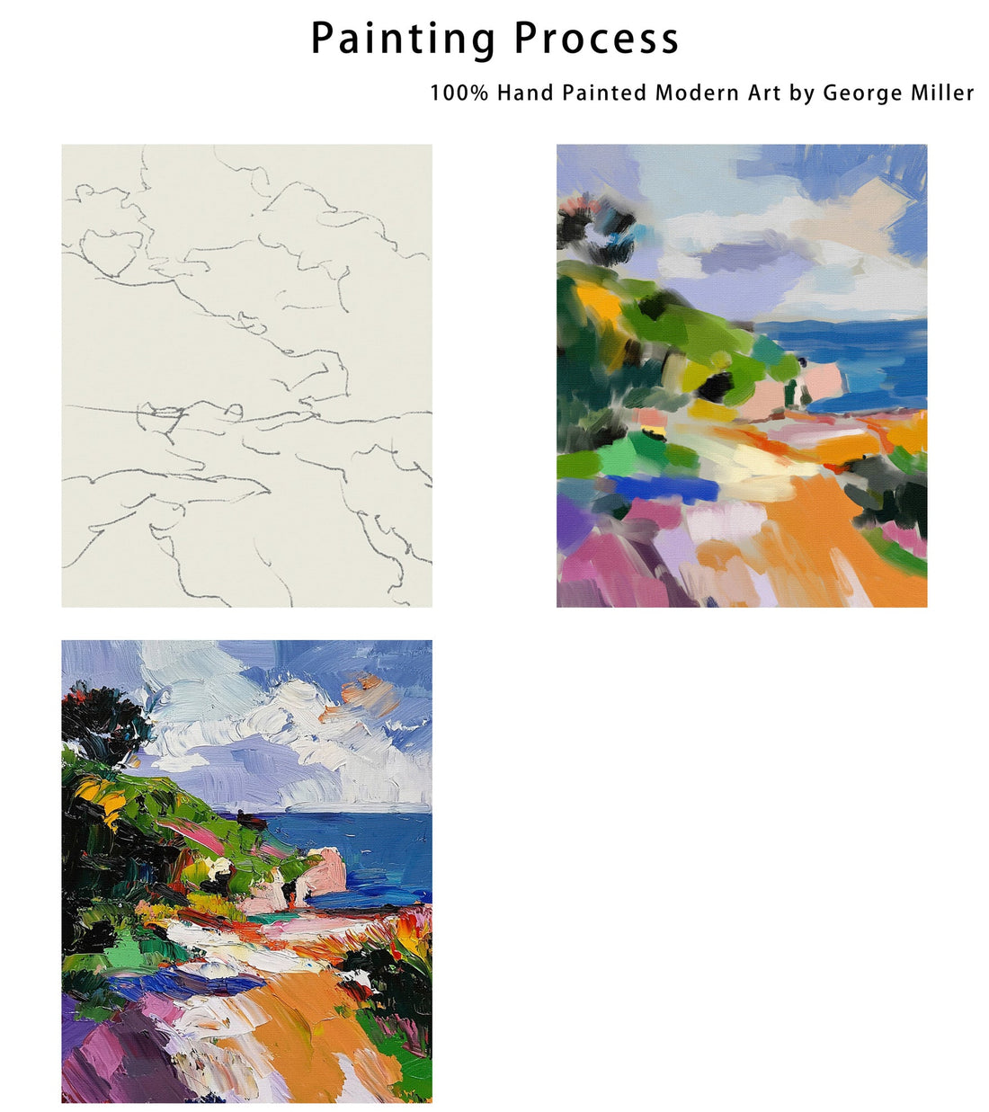 From Sketch to Splendor: My Journey Creating a Vibrant Coastal Landscape