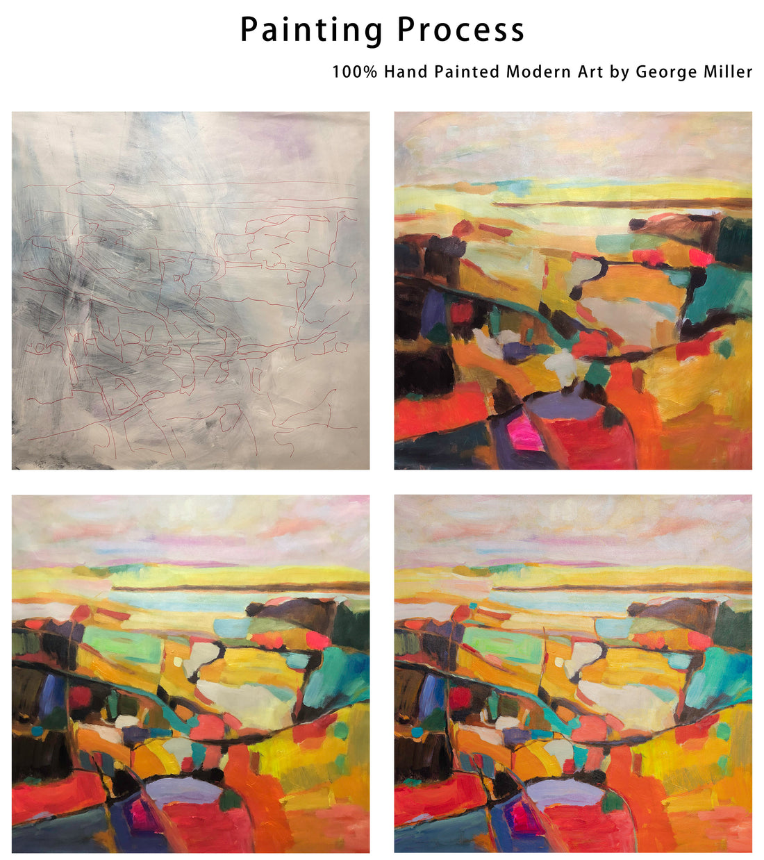 Painting How To: Abstract Landscape Painting Process by George Miller