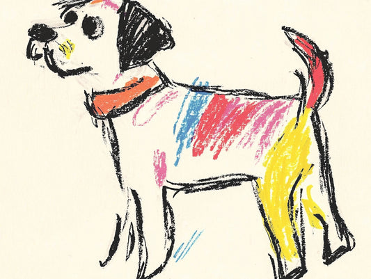 Rainbow Pup: A Burst of Digital Color and Canine Charm