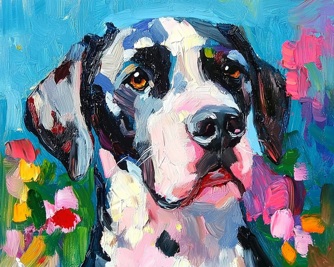 Gentle Giant: A Digital Impasto Portrait of Canine Majesty