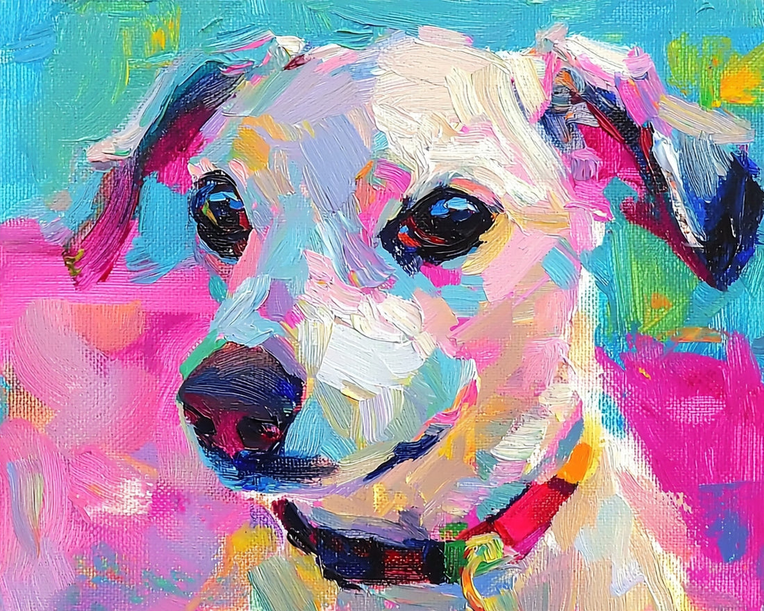 Canine Confetti: A Digital Celebration of Texture and Color