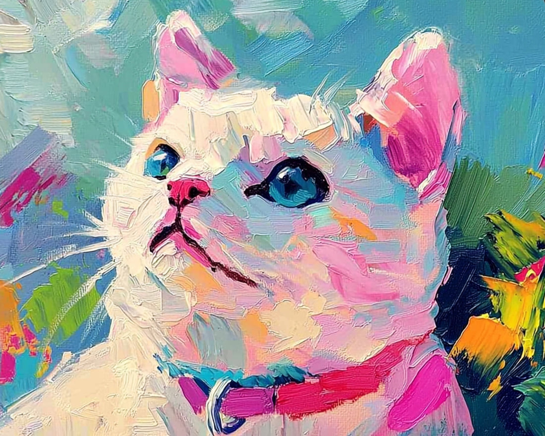 Vibrant Feline Visions: A Digital Artistic Endeavor