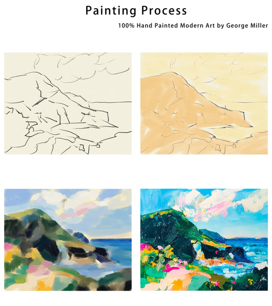 From Sketch to Seascape: My Journey of Creating a Vibrant Coastal Masterpiece