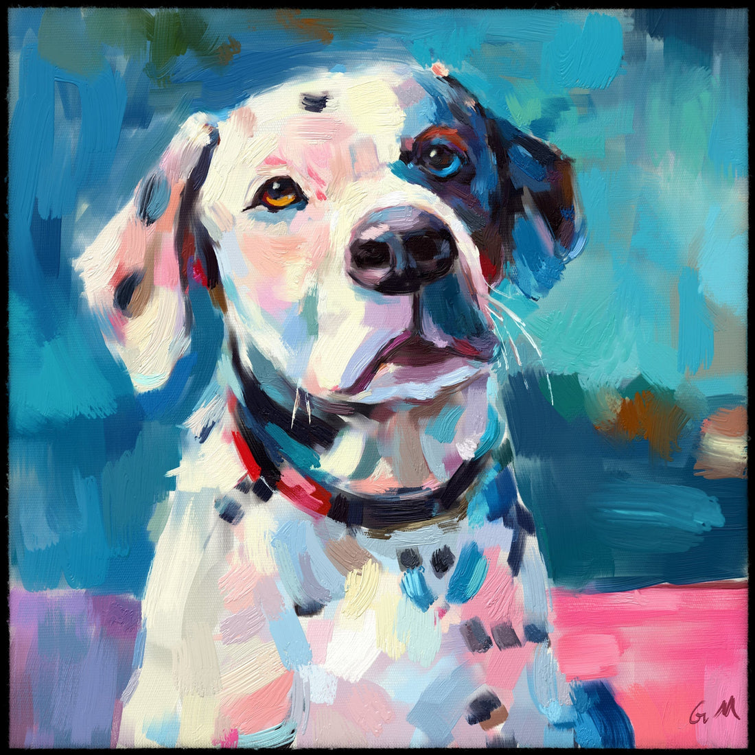 Bringing a Canine Companion to Life: My Digital Oil Painting Journey