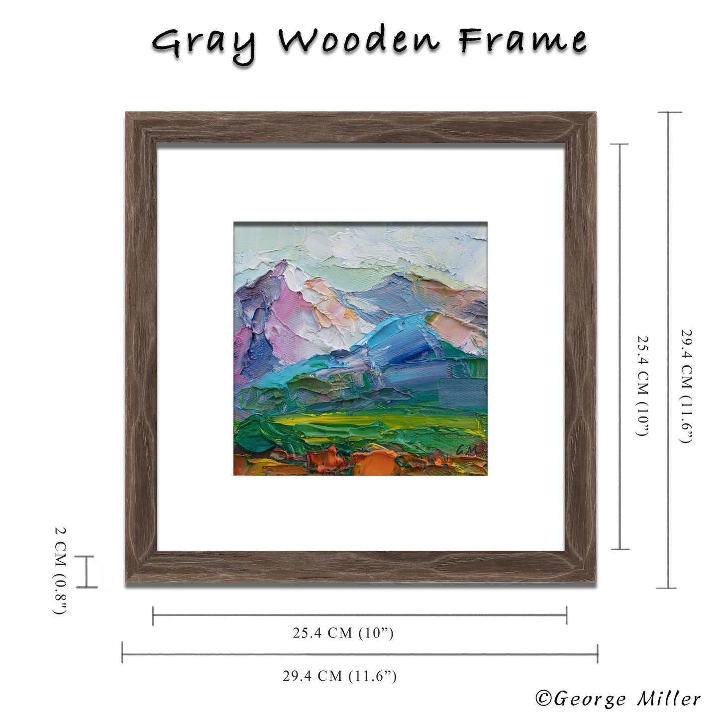 Original Landscape Painting, Impasto Oil Painting, "Painted Peaks" by George Miller