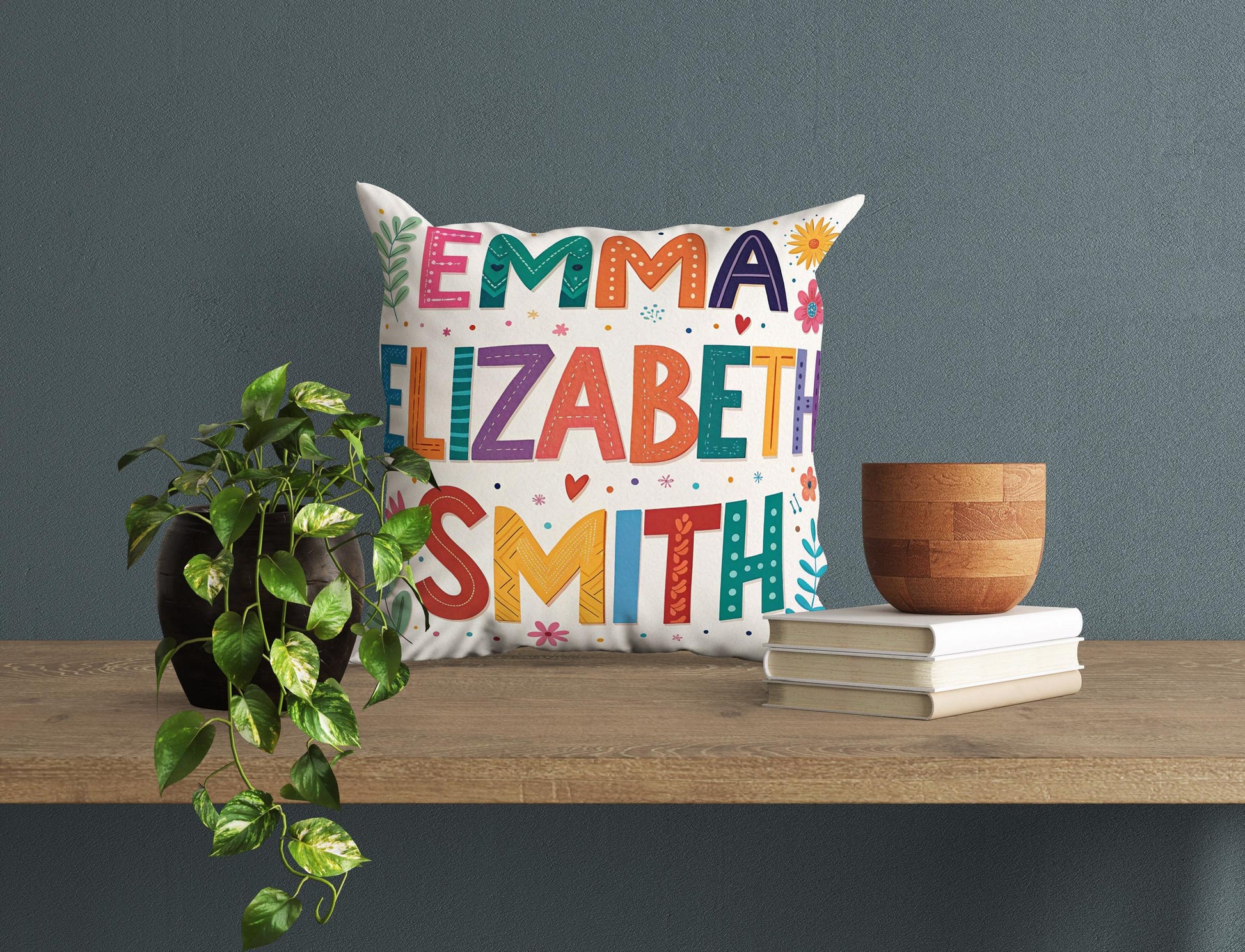 Personalized Name Pillow | Nursery Decor | Unique Gift | Choose Your Design | George Miller Art