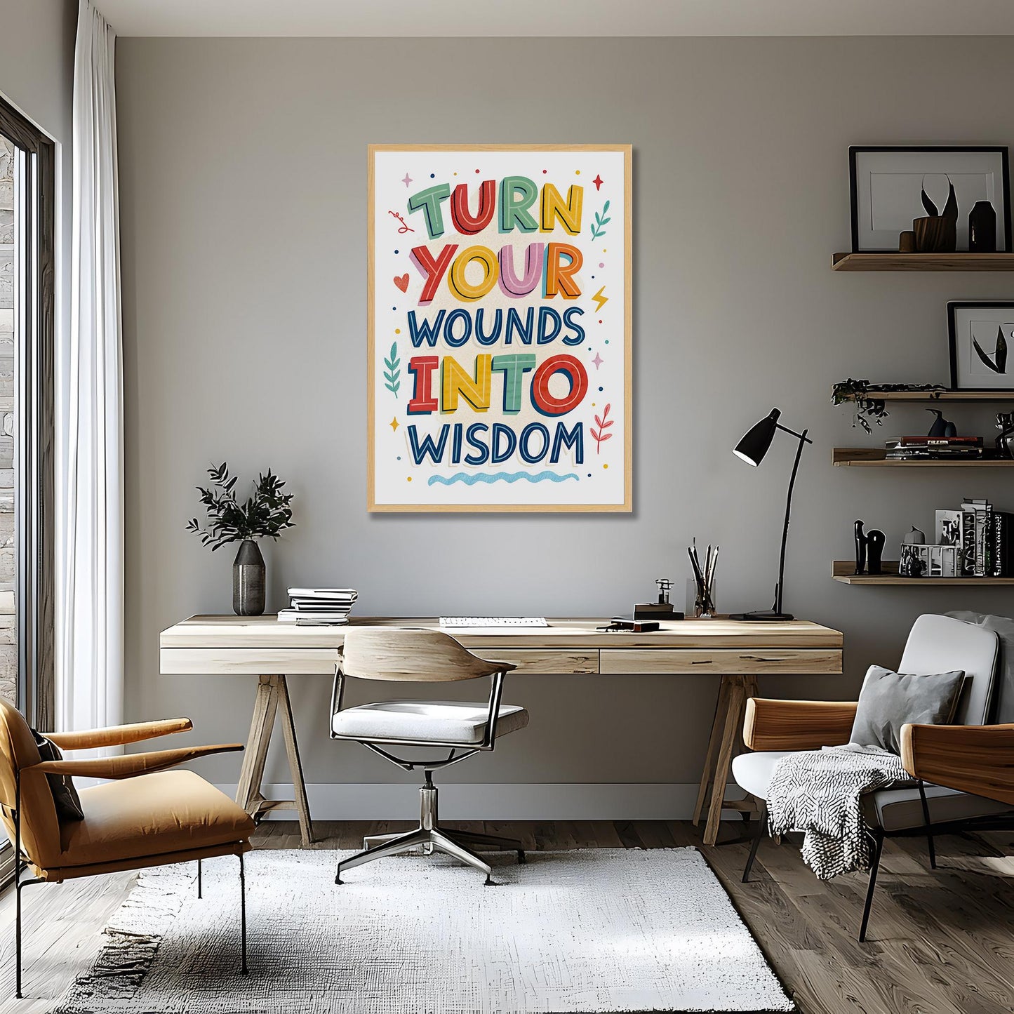 Colorful Wisdom Quote Print - Motivational Typography - Digital Download Wall Art