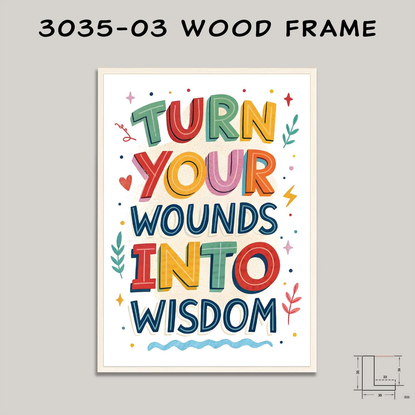 Positive Affirmation Wall Art - Wisdom Quote - Vibrant Typography Print