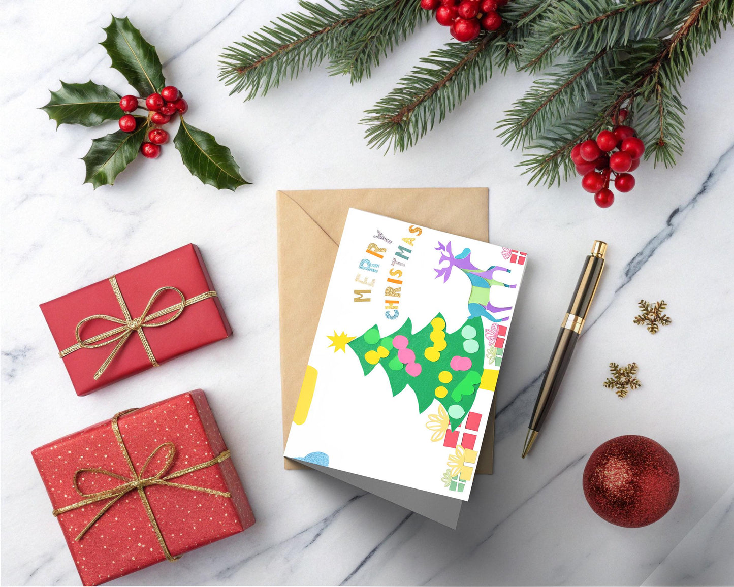 Unique Christmas Greeting Cards | George Miller Artistic Set | 10 Colorful Holiday Scenes