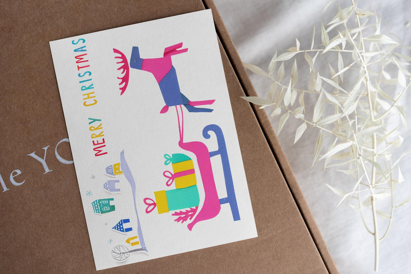 Artistic Seasonal Greeting Card | Playful Presents | Cheerful Christmas Design by George Miller