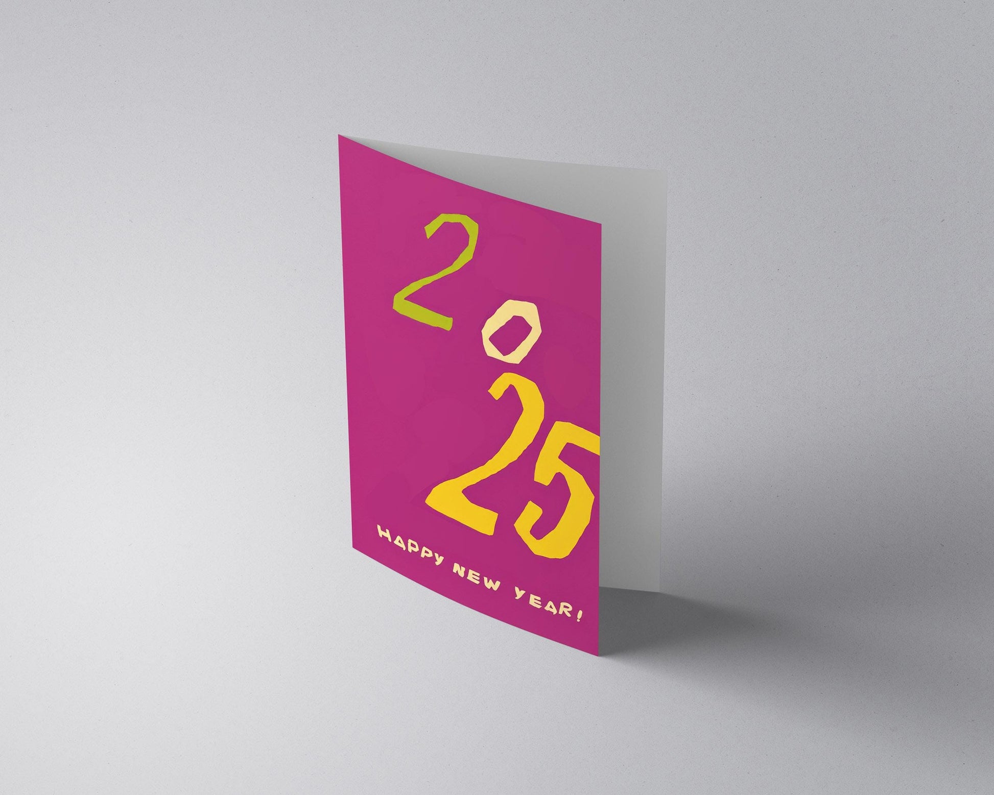 Colorful New Year 2025 | Artistic Holiday Card | Contemporary Design | George Miller Print