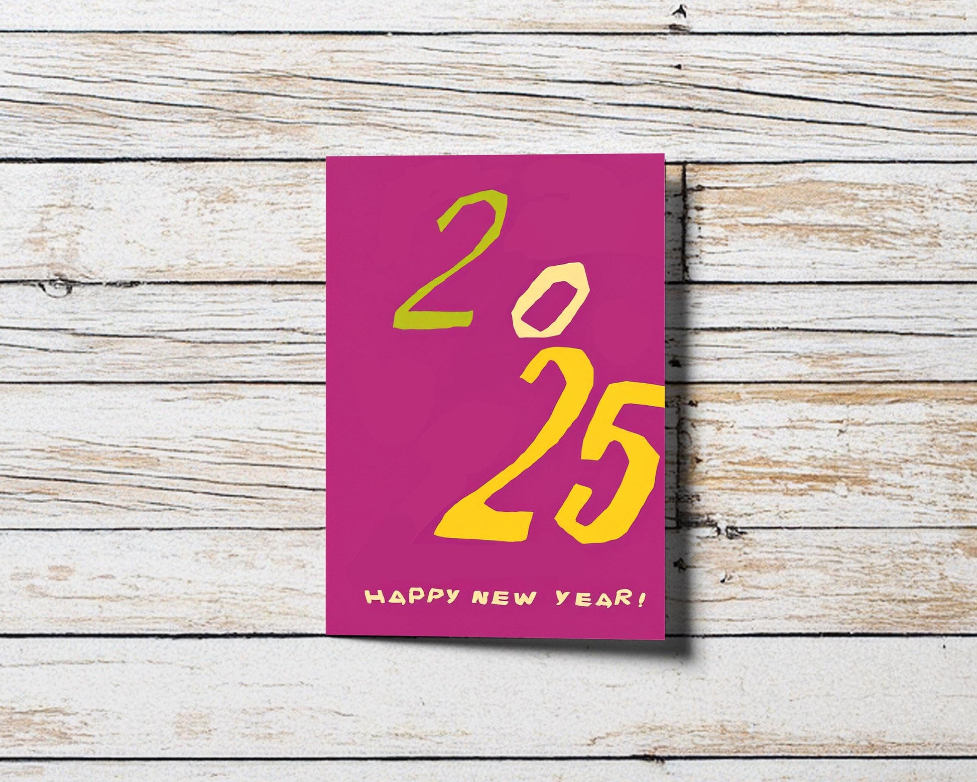 Contemporary New Year Card | Vibrant 2025 Design | Artistic Holiday Greeting | George Miller