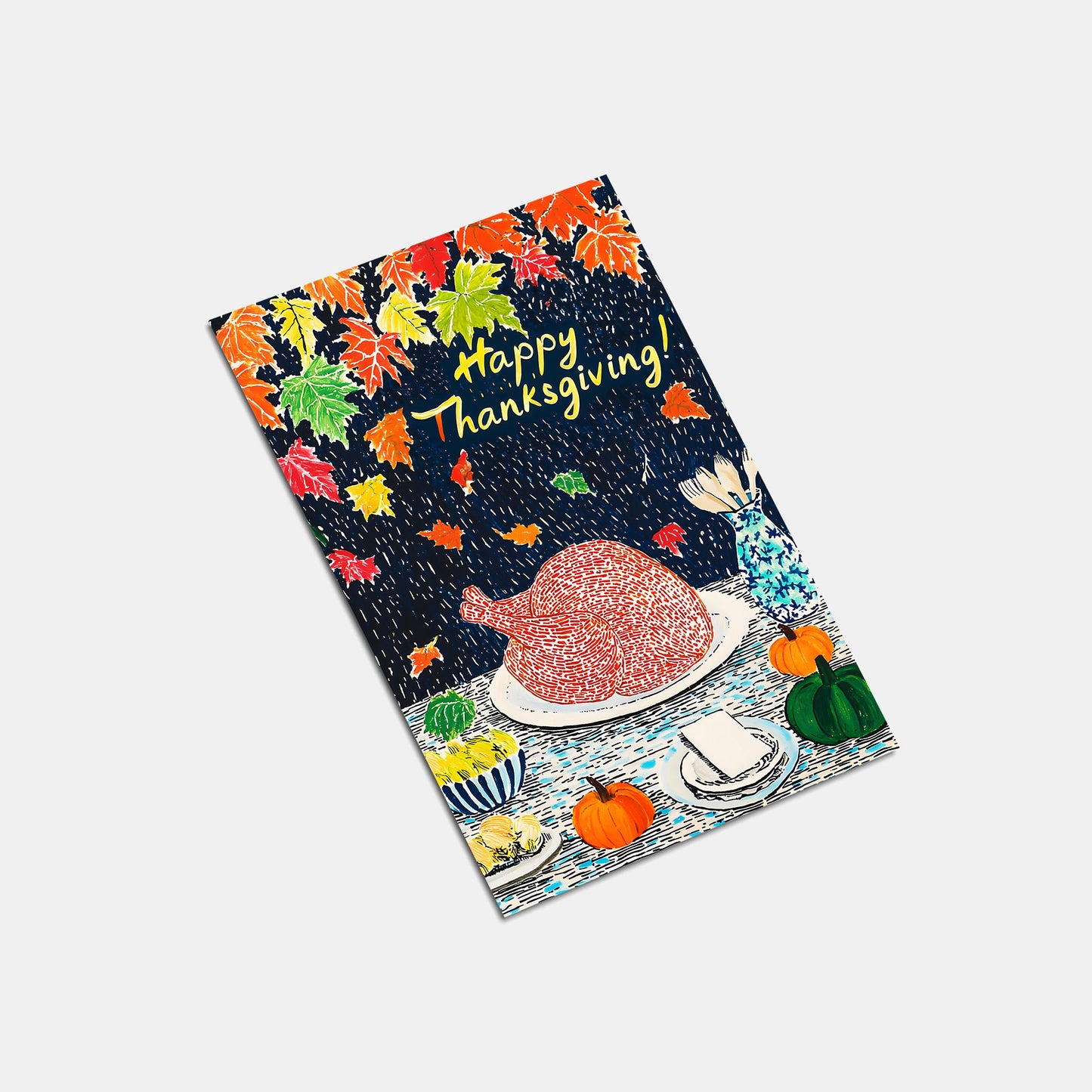 Happy Thanksgiving Card - Printable Digital Download - Festive Thanksgiving E-Card