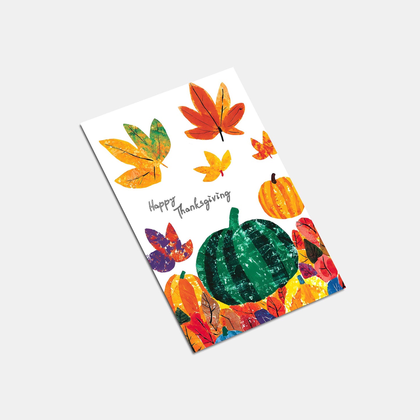 Thanksgiving Digital Card | George Miller Art | Colorful Autumn Leaves | Instant Download