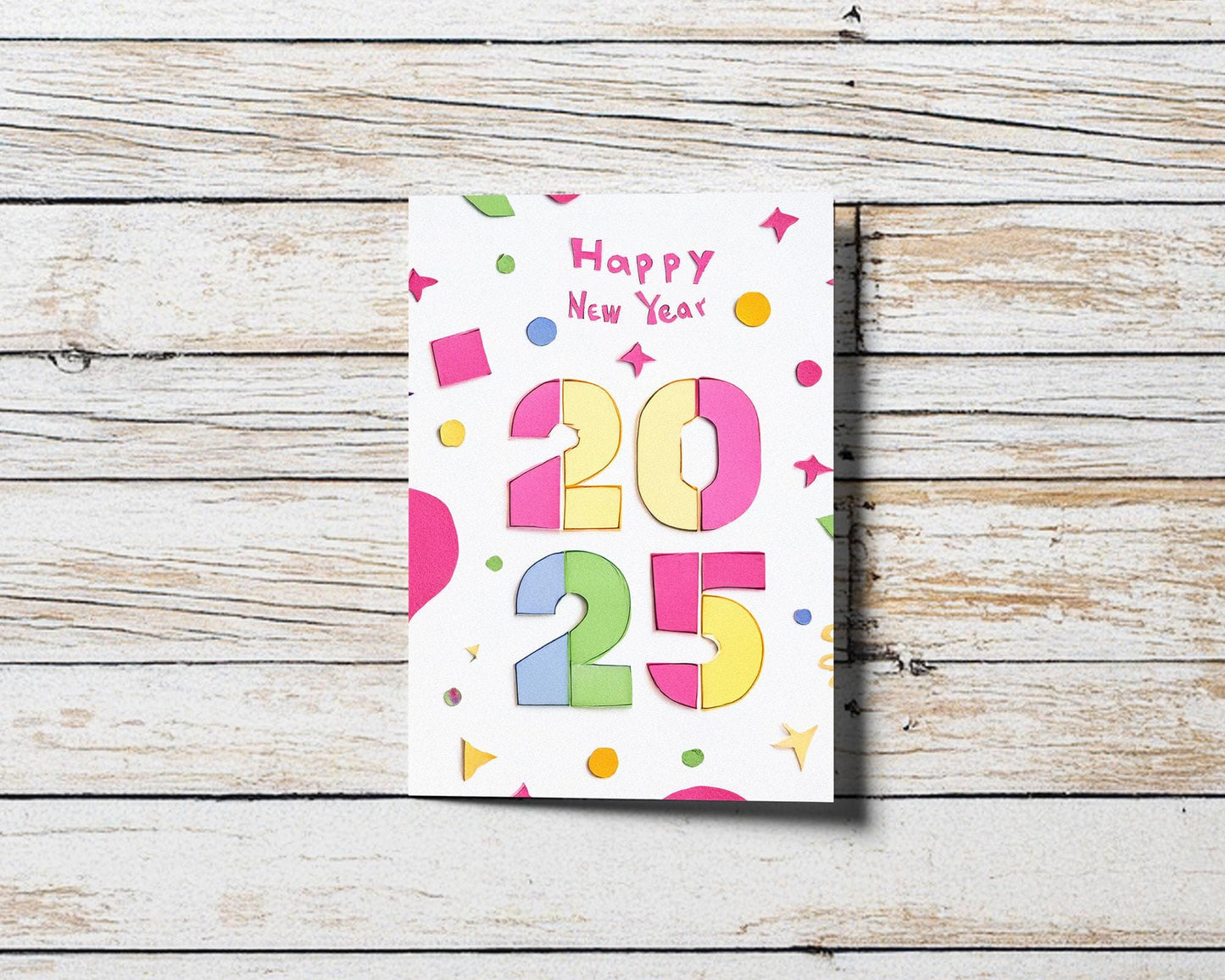 Stylish Happy New Year Cards | Geometric Digital Download